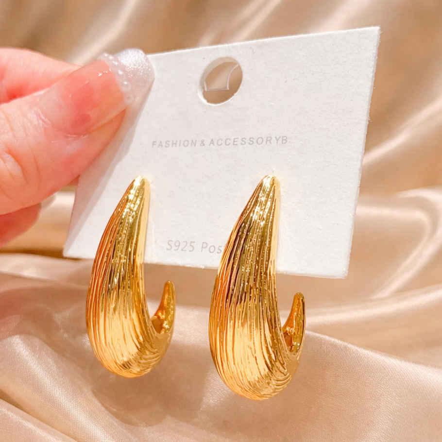 925 Stimulating curved korean -Earrings