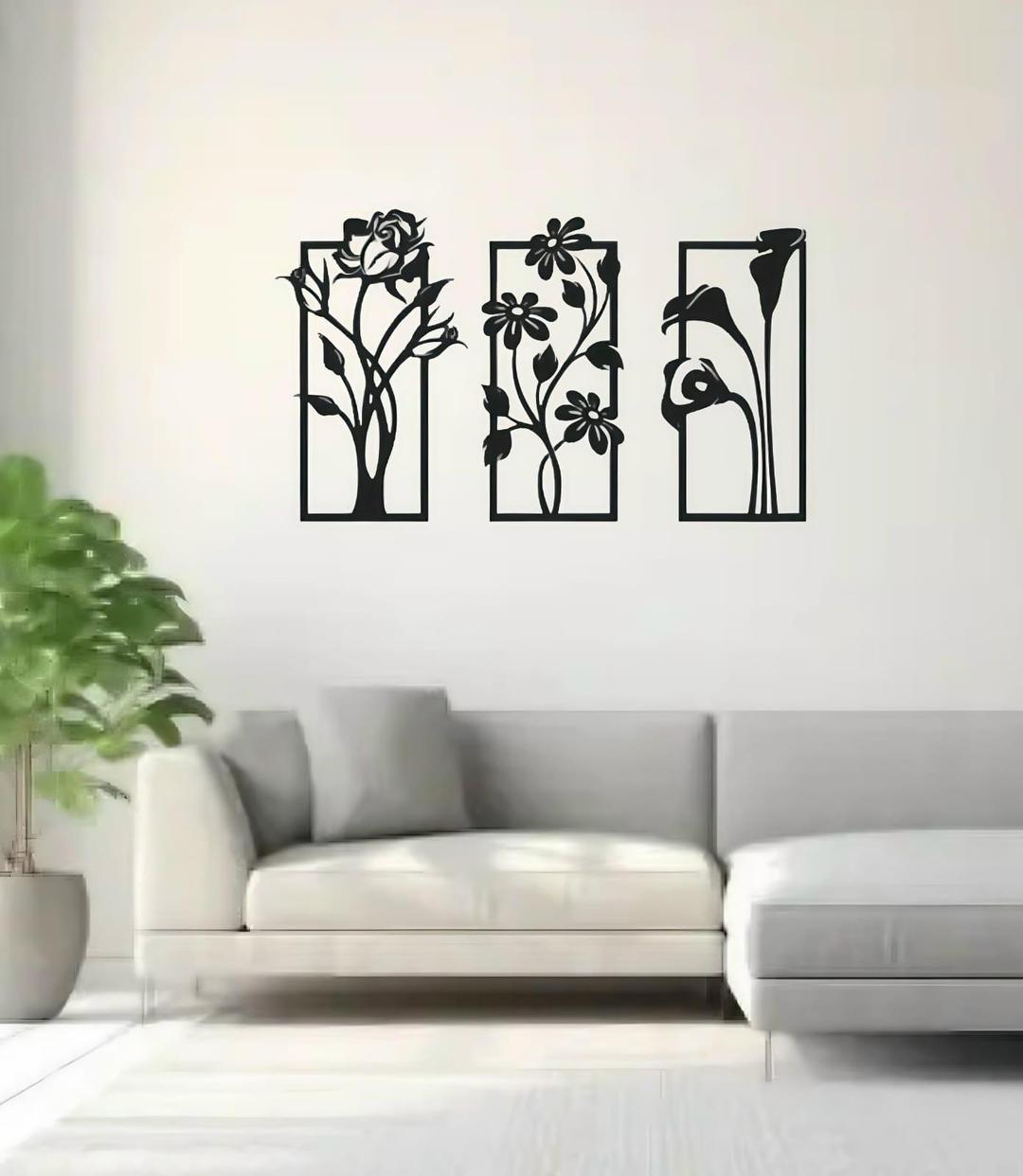 New wooden wall decor Bouquet 3 Pcs set