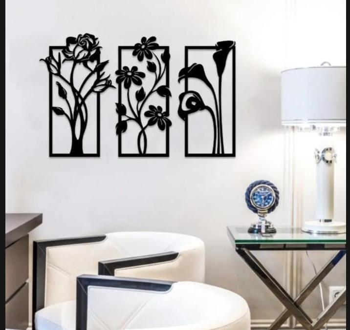 New wooden wall decor Bouquet 3 Pcs set