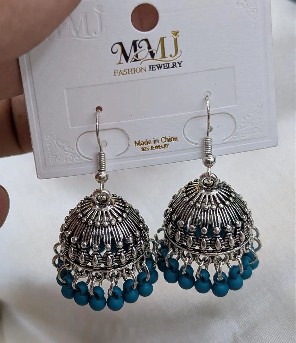 Fancy Silver Plated Earring Jhumka