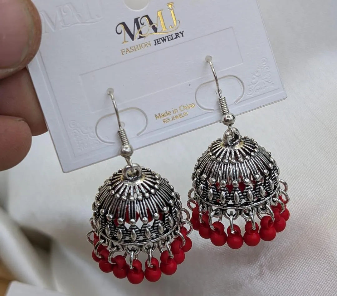 Fancy Silver Plated Earring Jhumka