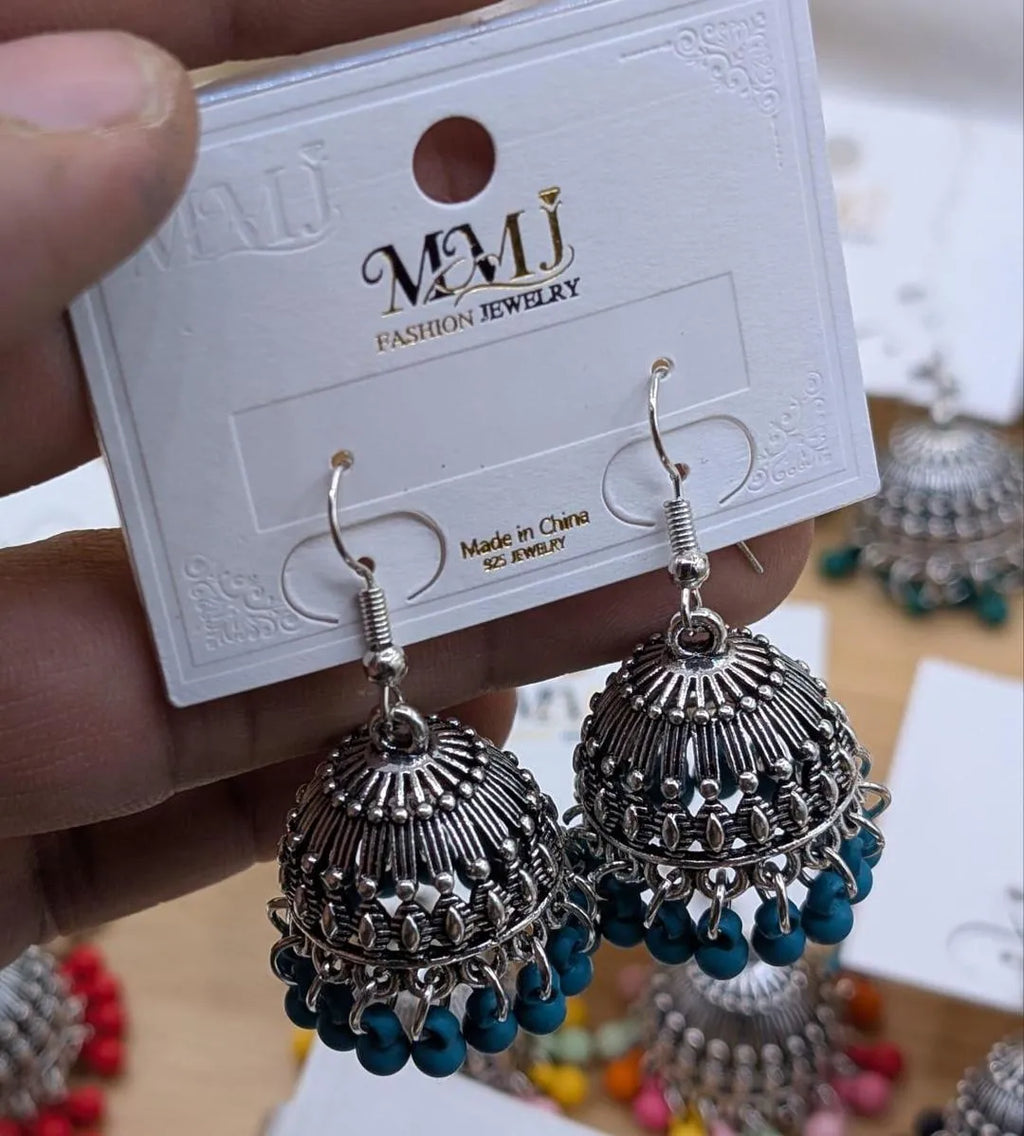Fancy Silver Plated Earring Jhumka