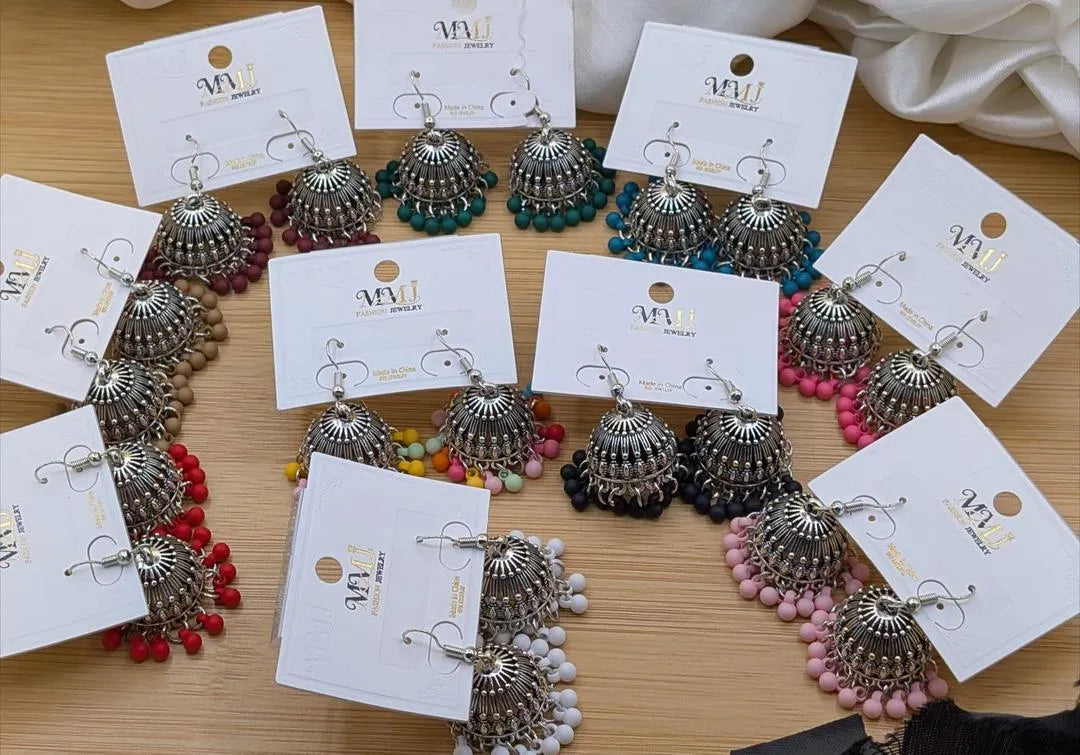 Fancy Silver Plated Earring Jhumka